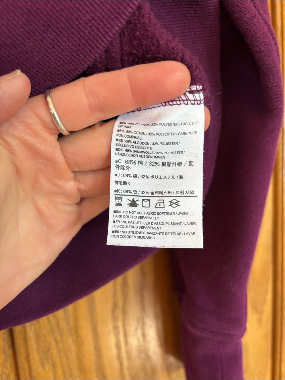 Arc'teryx Purple Full-Zip Hoodie with Maple Leaf Logo S/M - Picture 8 of 9